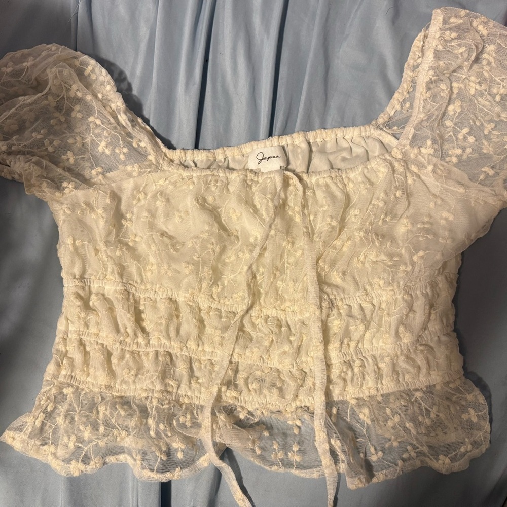 Elegant Cream Lace Top